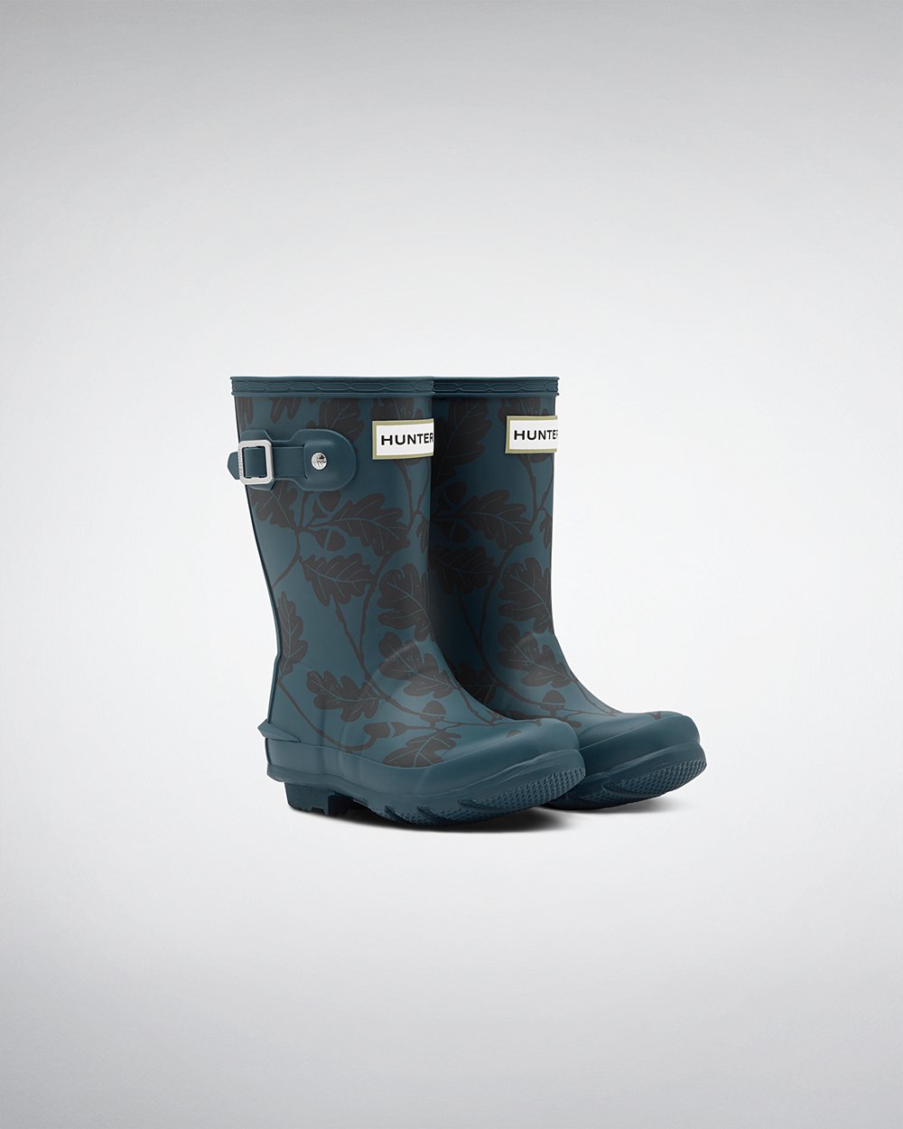 Kids Rain Boots - Hunter Original Big National Trust Print (56RNATQKI) - Blue